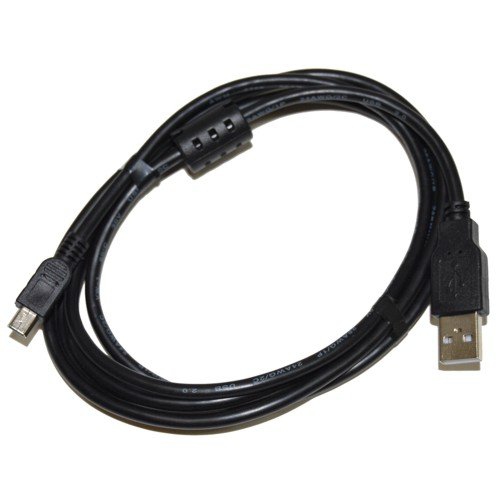 HQRP Long 6ft USB to Mini USB Cable for Canon PowerShot SD430, SD450, SD4500 IS, SD500, SD550, SD600 Digital Camera + Coaster