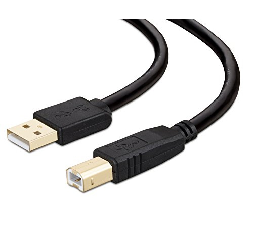 NC XQIN  Printer Cable 6 Feet, Gold-Plated USB Printer Cable Cord Type A-Male to B-Male Printer USB Cable for Printer/scanner