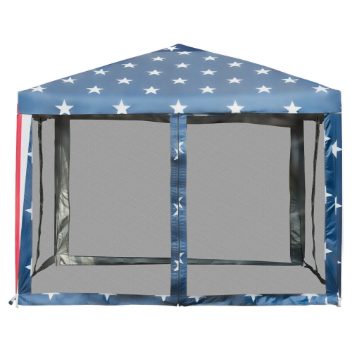 Gymax 10' x 10' Outdoor Pop-up Canopy Tent w/ Mesh Sidewalls Carrying Bag