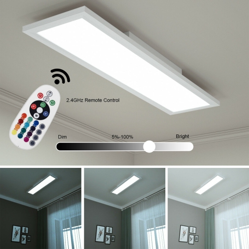 Gymax 18W RGB LED Ceiling Light w/ APP & Remote Control Home