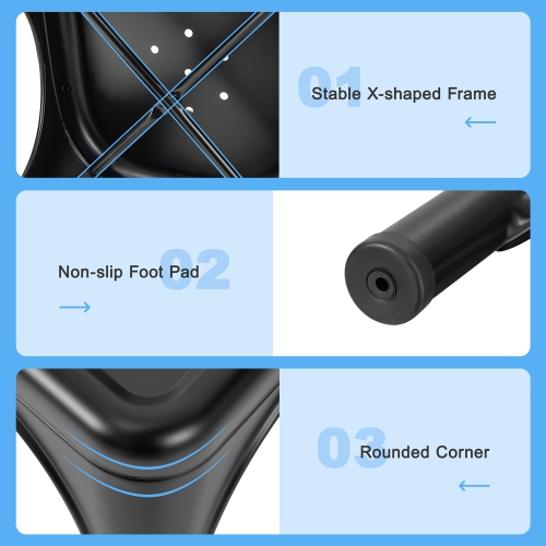 Gymax 18'' Metal Dining Chair High Back Bar Stools Set of 4 w/ X-shaped Frame Breathable Holes