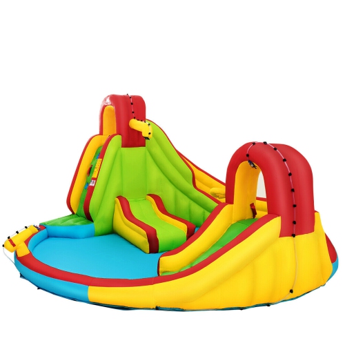 Gymax Kids Gift Inflatable Water Slide Park Bounce House w/480W Blower