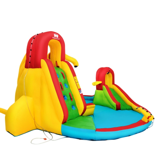 Gymax Kids Gift Inflatable Water Slide Park Bounce House w/480W Blower