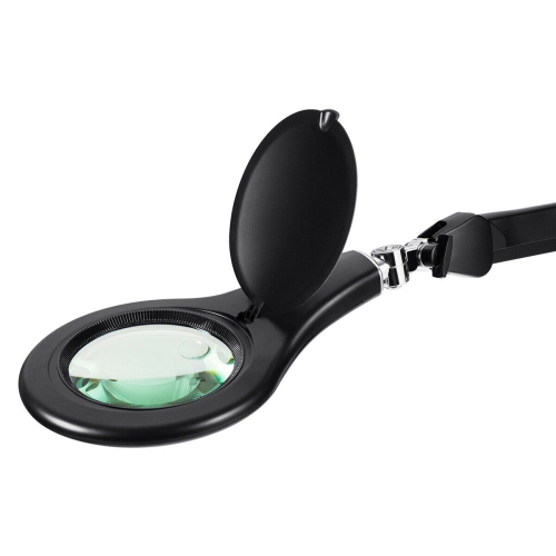 Gymax LED Magnifying Glass Desk Lamp w/ Swivel Arm & Clamp 2.25x  Magnification Black