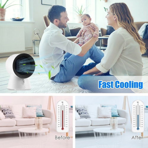 Costway 1500W Portable Space Heater Electric Desktop Heating Fan PTC Ceramic