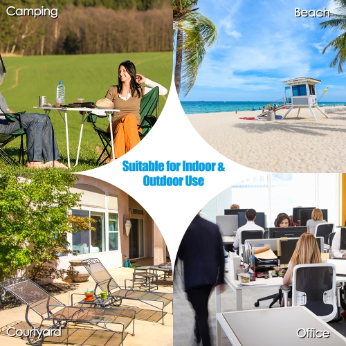 Costway Folding Camping Bed Outdoor Portable Military Cot Sleeping Hiking Travel Blue