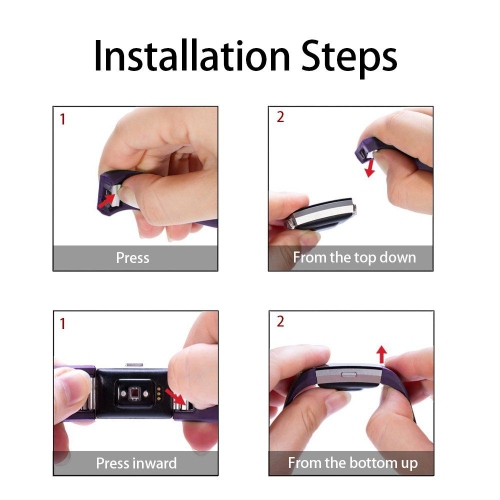 2 Pack Charge 2 Rubber Band for smart watch Wristband Sport Strap