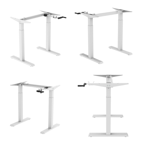 Boost Industries Floor Standing BCH-FS22C-WH BeachOak47 Top with Manual Crank Height Adjustable Frame