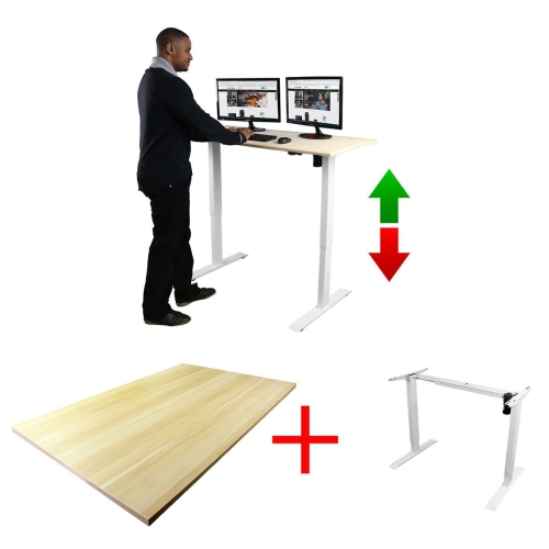 BOOST INDUSTRIES  Floor Standing Bch-Fs48Mii-Wh Beachoak47 Top With Motorized Height Adjustable Frame (White)