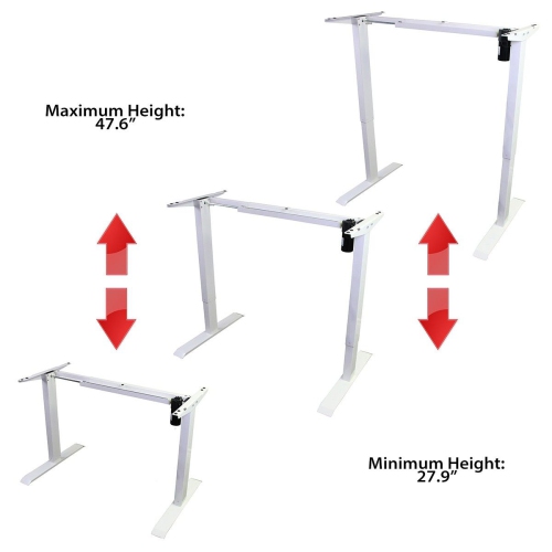 Boost Industries Floor Standing BCH-FS48Mii-WH BeachOak47 Top with Motorized Height Adjustable Frame