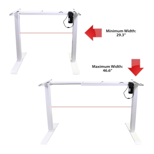 Boost Industries Floor Standing BCH-FS48Mii-WH BeachOak47 Top with Motorized Height Adjustable Frame