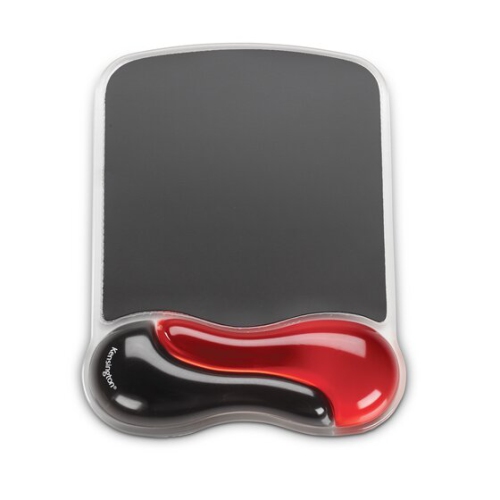 Kensington Duo Gel Mouse Pad Wrist Rest - Black/Red