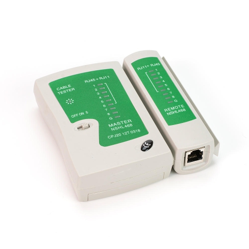 PrimeCables 9 pcs Combo Network Cable Tester, RJ45 RJ11 Cat5 Wire Crimper Stripper with 20 pcs Crystal Connectors Tool Kit