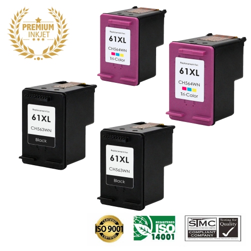 ULTRA TONER  ® 2 Sets HP 61Xl/hp61/61/hp61/hp61Xl/hp-61 Remanufactured Inkjet Cartridge-Officejet 4630 4635 4636 Envy 5530 4500