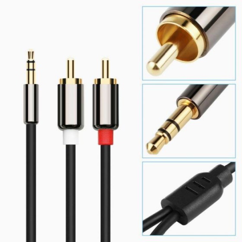 ISTAR 10FT / 3 Meter Aux To Twin Phono Cable 3.5mm Plugs Stereo Jack RCA Long Speaker Audio Lead