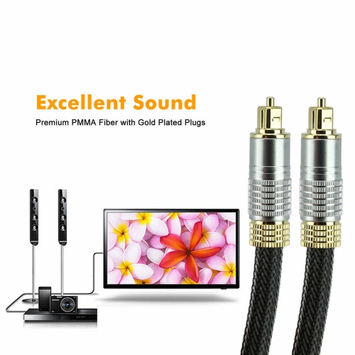 ISTAR Digital Fiber Optical Toslink Cable Gold Plated Audio 3 Meters Cable