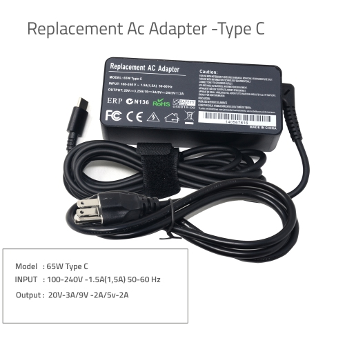 Chargeur secteur USB Type C 65 Watts pour PC Portable Asus Noir - Chargeur  et câble d'alimentation PC
