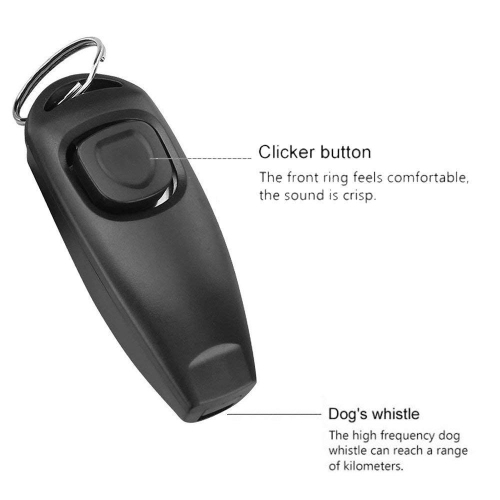 ISTAR 2 Pack Dog Clicker & Whistle, Dog Whistle clicker to Stop Braking, Training Whistle clicker Dog