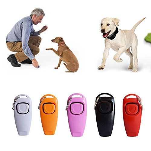 ISTAR 2 Pack Dog Clicker & Whistle, Dog Whistle clicker to Stop Braking, Training Whistle clicker Dog