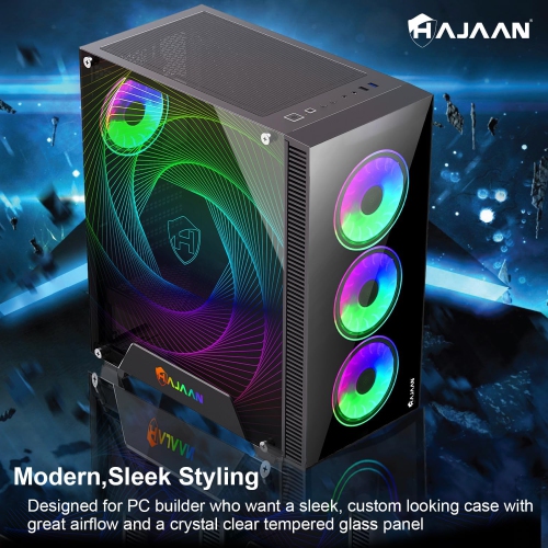 CYCLONIA Gaming PC Desktop Tower - Intel i5-10400F Processor Up To 4.30 GHz 32GB DDR4 RAM 512GB SSD Nvidia GeForce RTX 3050 GDDR6 HDMI, WIFI, Windows