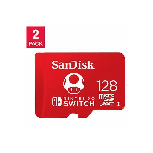 SanDisk 128 GB microSDXC Card for Nintendo Switch, 2-pack