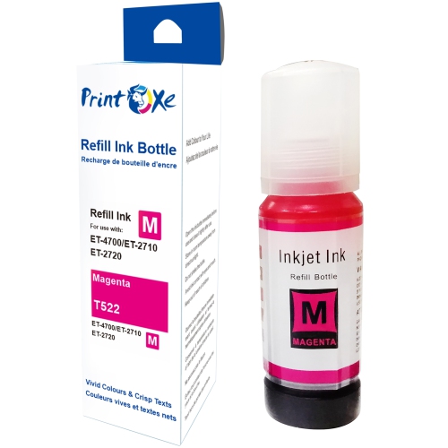 PrintOxe® T522 Compatible Ink Refill Bottles 2 Sets plus 2 Black 522 of 10 Bottles; 4 Black T522120 | 2 Cyan T522220 | 2 Magenta T522320 | 2 Yellow