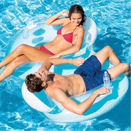 Intex - Double Inflatable Pool Chair, 78 '' x 46 '', Turquoise