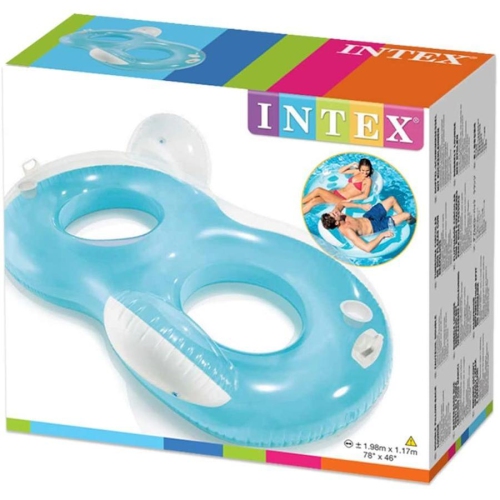 Intex - Double Inflatable Pool Chair, 78 '' x 46 '', Turquoise