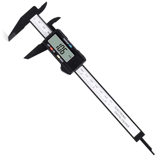 Digital Caliper Measuring Tool Large LCD Screen 0-6Inch/150mm Carbon Fiber Gauge - axGear