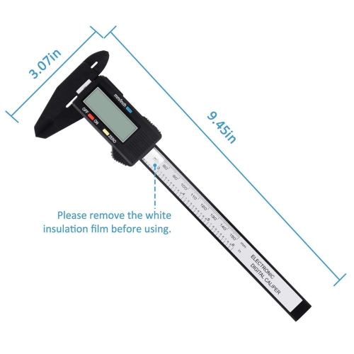 Digital Caliper Measuring Tool Large LCD Screen 0-6Inch/150mm Carbon Fiber Gauge - axGear