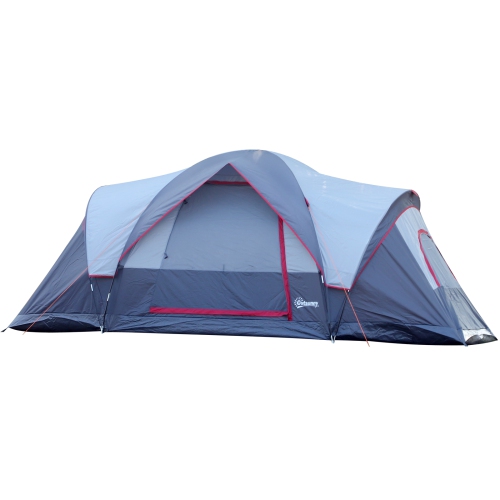 Outsunny Outdoor Camping Tent For 5-6 W/ Build-in Bag, Lighting Hook