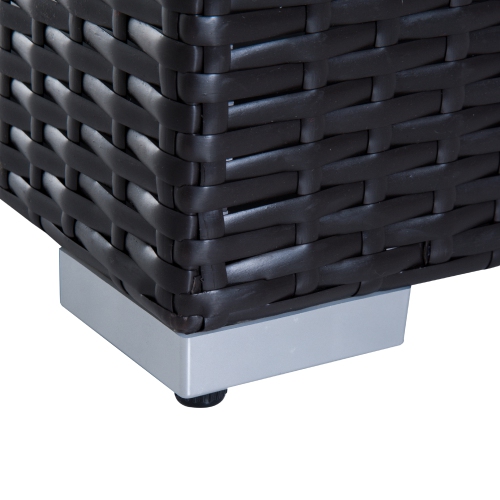 Outsunny 7 Pieces Garden Wicker Sectional Sofa Set Patio Outdoor Furniture