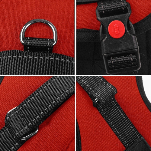 Dog Harness for Large Dogs, Heavy Duty Dog Harness with Handle, No-Pull Service Dog Vest Large Breed, Adjustable Military Dog Vest Harness for