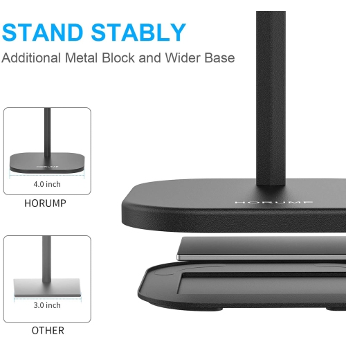 Wingomart- Cell Phone Stand, tablet holder Portable Desktop Stand Adjustable Height and Angle Phone Holder Aluminum Metal Stand Compatible with