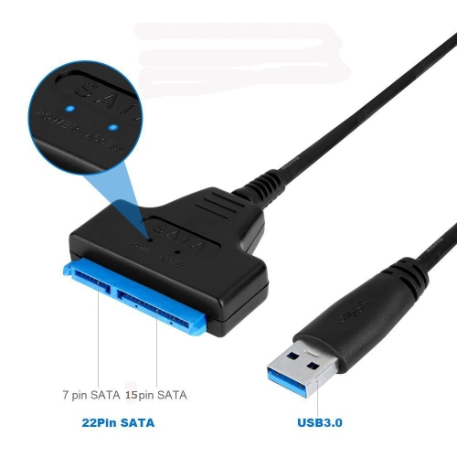 ISTAR USB 3.0 to SATA Adapter Cable with UASP SATA to USB Converter for 2.5 "HDD Hard Drives and SSD Solid State Drives