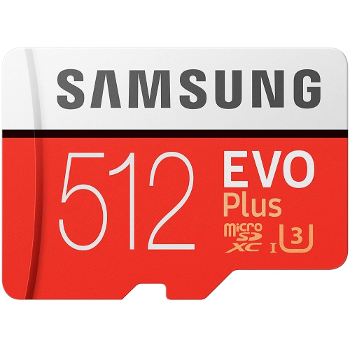 SAMSUNG EVO Plus 512GB microSD + Adapter.