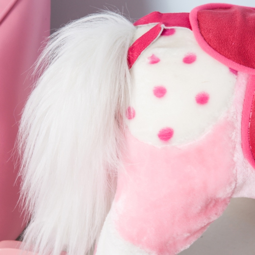 Qaba Rocking Plush Horse Pony Children Kid Ride on Toy w/ Realistic Sound