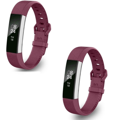 2 PACK Compatible Fitbit Alta HR and Alta Ace Bands Replacements Wristband Adjustable Smart Watch Strap Accessory (Purple /Small)