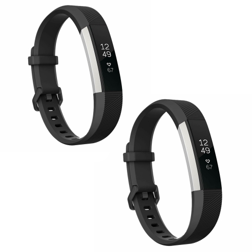 2 PACK Compatible Fitbit Alta HR and Alta Ace Bands Replacements Wristband Adjustable Smart Watch Strap Accessory (Black/Small)
