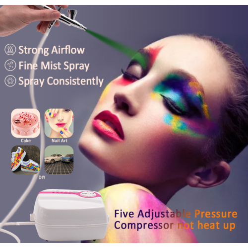 Airbrush Machine With Compressor – Black