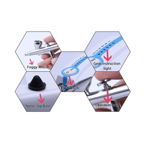 Machine à aérographe avec compresseur - Blanc