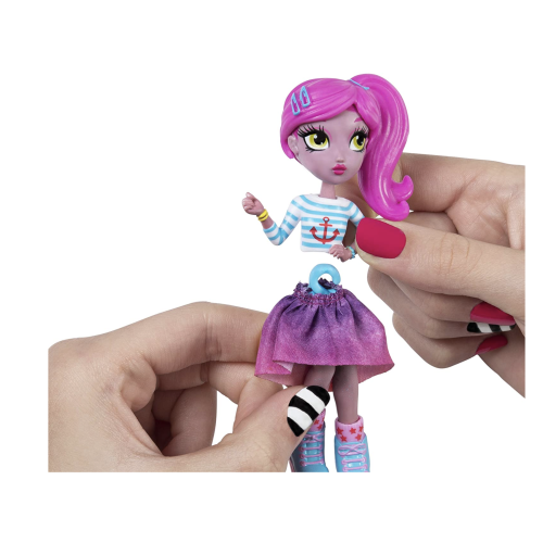 Off The Hook Style Doll, Vivian, 4-inch Small Doll with Mix and Match Fashions, for Girls Aged 5 and Up