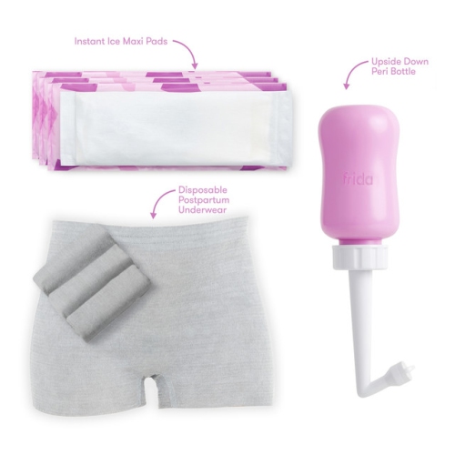 Frida Mom Postpartum Recovery Essentials Kit: Disposable Underwear, Ice Pads