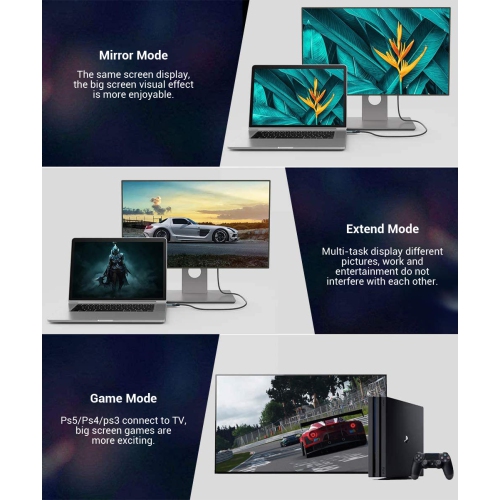 3FT HDMI 2.1 8K Ultra High Speed 48Gbps UHD HDR 28AWG HDMI Cord with Nylon Braided Jacket