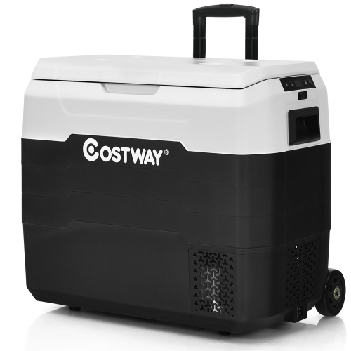 Costway 53 QT Portable Car Refrigerator -4°F to 50°F Dual-Zone Car Cooler