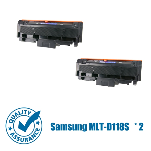 Printer Pro™ 2 Pack Samsung MLT-D118S Black Toner Cartridge-Samsung Printer M3065FW/M3015DW