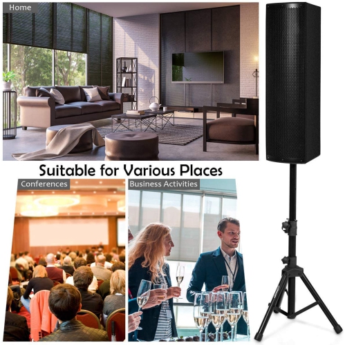 Gymax Set of 2 Loud Bluetooth Speaker 200W Active 3-Way 6.5'' PA System Speaker