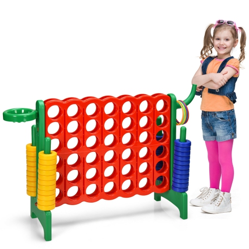 Image 1 of 10.. Gymax 2.5Ft 4-to-Score Giant Game Set Basketball Hoop Ring Game Indoor Outdoor