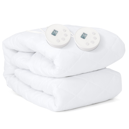 Gymax Twin/Queen/King Size Electric Heated Mattress Cover Pad w/ 8 Hours Auto Off