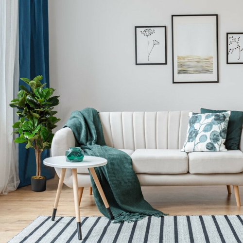 Gymax 5Ft Fiddle Leaf Fig Tree Artificial Greenery Plant Home Office Decoration